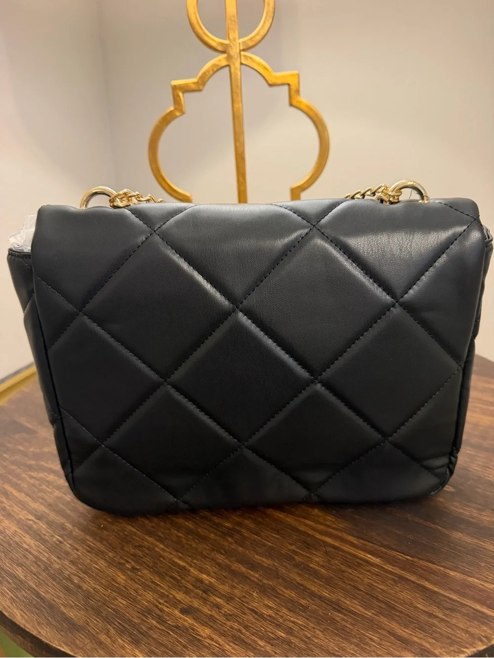 Badgley Mischka Black Quilted Crossbody Bag - Picture 3 of 7